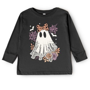 Coquette Ghost Roses - Toddler Long Sleeve Graphic Tee and Youth Long Sleeve Graphic T-Shirt - 1 of 3