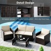 UPTIOT 4 Pieces Sofa And Table Set With Cushion - 4 of 4