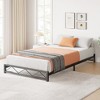 Whizmax 6 Inch Metal Platform Bed Frame with Wavy Pattern, Steel Slat Support, Mattress Foundation and No Box Spring Needed, Easy Assembly, Black - 3 of 4