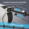 Mojgar 1" x 50ft Fuel Hose Reel Grey, 300PSI Diesel Fuel Transfer Hose Working with 12V Pump & Tank - 3 of 4