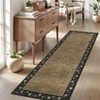 Washable Modern Floral Living Room Rugs, Soft Non Slip Bordered Bedroom Carpet, Ultra Thin Foldable Accent Mat for Dining Room - 2 of 4