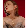 18K Gold Plated Coin Lion Head Pendant Necklace Chunky Paperclip Choker Necklace for Gifts on Birthday Holidays for Women Girls - 3 of 4