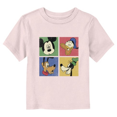 Mickey & Friends Color Block Portraits T-shirt - Light Pink - 4t : Target
