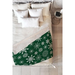 Iveta Abolina Silent Night Green Fleece Throw Blanket -Deny Designs - 1 of 2