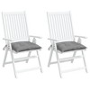 vidaXL Chair Cushion Set of 2 Grey Oxford fabric (100% polyester) - 4 of 4