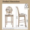 Sapphtopaz French Country Wooden Dining Chairs Set of 2, Side Accent Chairs Kitchen Chairs Barstools for Dining Room, Kitchen Island - 2 of 4