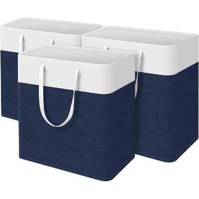 laundry basket 3-Pack, laundry hamper, Hamper with handles, collapsible laundry baskets, Waterproof dirty clothes hamper