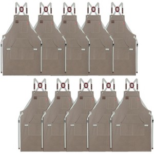 Heavy-Duty Multi-Pocket Canvas Apron - for Gardening, Painting, BBQ, Carpentry & More, Adjustable Sizes M to XXL for All Professions - 1 of 4