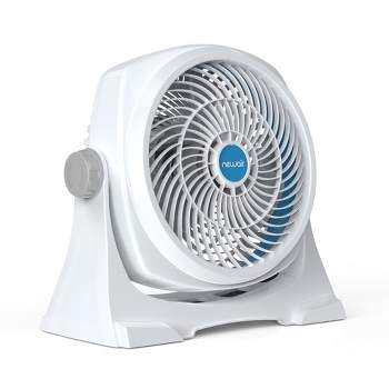 Newair 12" Air Circulator Fan with RingForce, Compact 2-in-1 Floor or Wall Mountable Fan in White with Three Fan Speeds, Quiet Operation