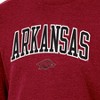 NCAA Arkansas Razorbacks Men's Heathered Crew Neck Fleece Sweatshirt - image 3 of 3