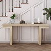 Gulches 66" Extra Wide Real Wood Veneered Console Table - Minimalist, Distressed Oak, for Entryway, Living Room - 2 of 4