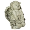 Northlight 6" Weathered Kneeling Cherub Angel Outdoor Patio Garden Statue - Almond Brown - 3 of 4