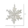 Vickerman Clear Snowflake Silver Glitter Christmas Ornament - image 2 of 3