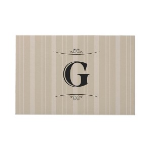 Personalization Mall Elegant Monogram Doormat, 18" x 27" - 1 of 1