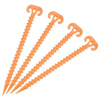 Unique Bargains Tent Stakes Spiral Ground Pegs for Outdoor Canopy