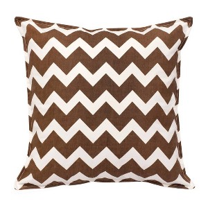 Kensington Garden 20"x20" Oversize Chevron Cotton Canvas Square Throw Pillow - 1 of 3