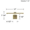 Possini Euro Design Possini Euro Bourdain 17" Wide Light Brass LED Picture Light - 4 of 4