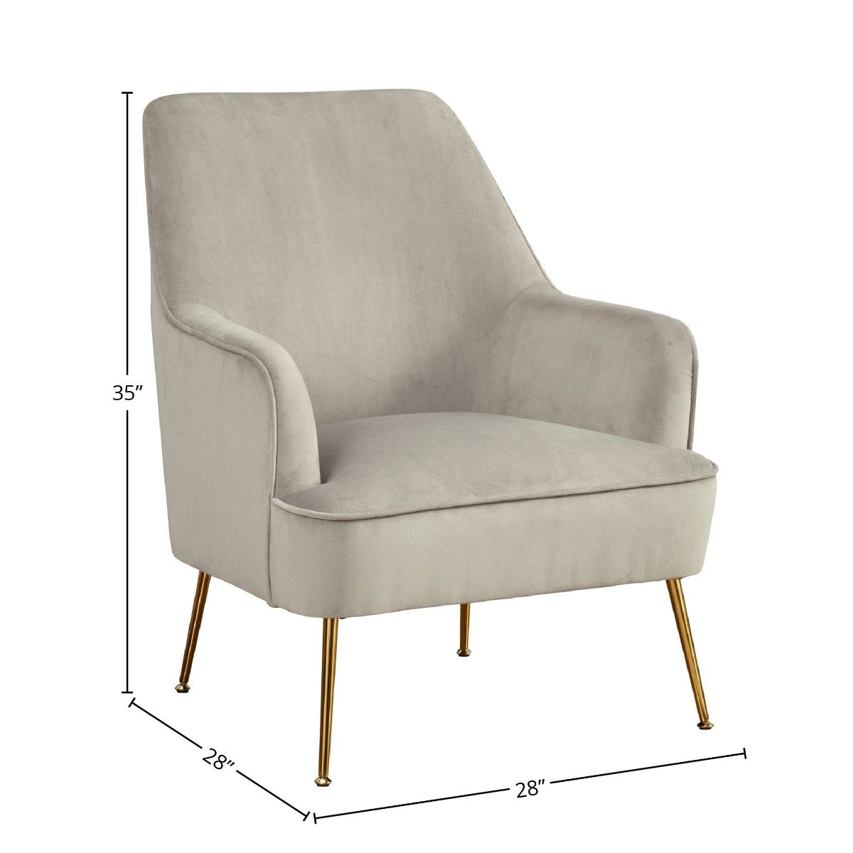 Rebecca Velvet Leisure Chair in Grey | Alpine Furniture - thumbnail 8
