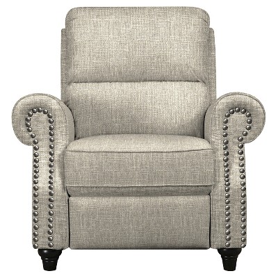 Bryce Natural Linen Push Back Recliner Chair - #92V98