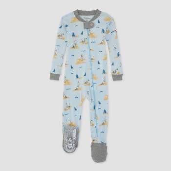Burt's Bees Baby® Baby Snowball Fight Organic Cotton Footed Pajama - Light Blue