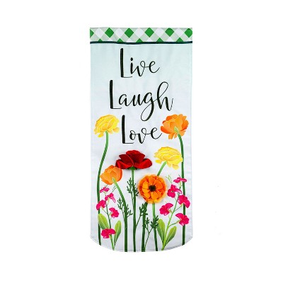 Live Laugh Love Floral Everlasting Impressions Textile Decor