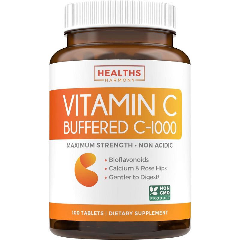 Buffered Vitamin C 1000mg Tablets, Health's Harmony, 100ct, 1 of 4