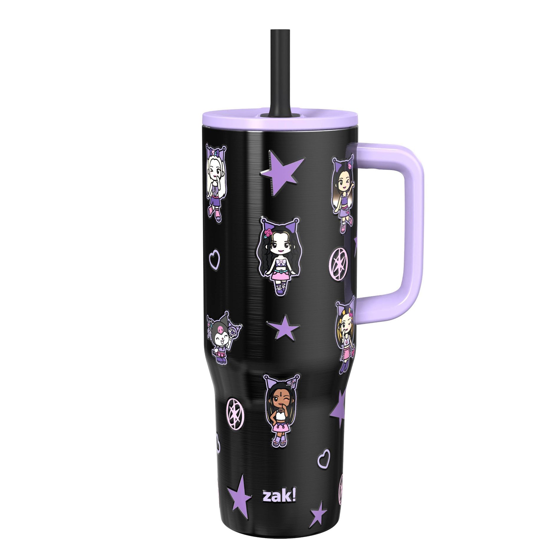 Zak Designs Kuromi x Katseye 30oz Straw Tumbler Black