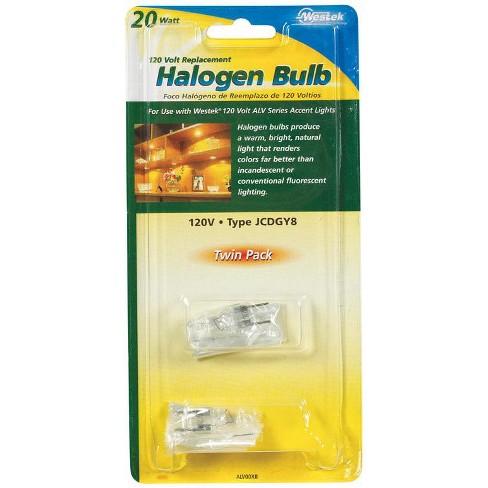 Westek 20 W Jcd Tubular Halogen Bulb 240 Lm White 2 Pk : Target