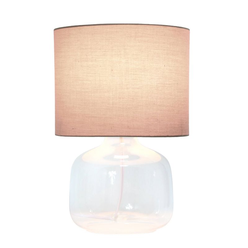 Glass Table Lamp with Fabric Shade - Simple Designs, 3 of 10