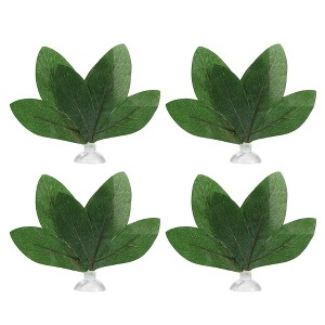 Unique Bargains Betta Fish Leaf Pad Hammock Plants for Fish Tank Green 3.74"x3.74" - 1 of 4