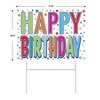 Beistle Plastic Happy Birthday Yard Sign, 11.5" x 15.5", (1/Pkg) Multicolored - 4 of 4