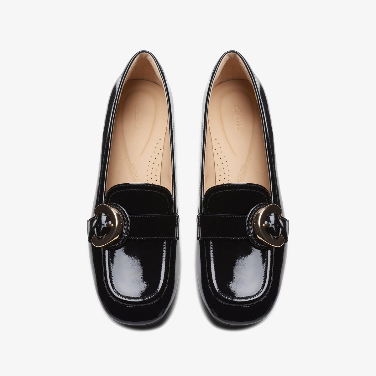 Обувь Clarks Womens Daiss 30 Trim Black Patent Shoes 7 Medium — фото 7