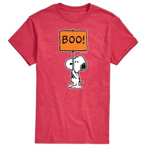 Men's - Peanuts - Snoopy Boo Sign Short Sleeve Graphic T-Shirt - 1 of 4