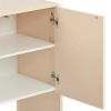 GlasFlength Decorative Storage Cabinets Modern Minimalist Four Door Sideboard with Adjustable Shelves for Living Room, Beige, 60"*15.7"*30" - 4 of 4