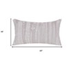 HomeRoots 16" X 24" Taupe Linen Botanical Floral Lumbar Throw Pillow Cover with Embroidery - 3 of 4