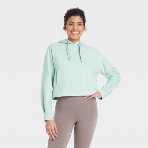 Women's Cozy Rib Hoodie - All In Motion™ Mint Green XL