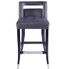 TOAOTBNBO Comfortable Barstool with Nailheads, Counter Height Bar Stools with Birch Wood Leg, Mid-Century Stools for Kitchen Island - 2 of 4
