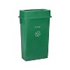 Alpine Industries Polypropylene Commercial Indoor Recycling Bin with Drop Slot Lid and Dolly - 2 of 4