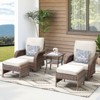 Buenhomino Patio Wicker Chairs Swivel Rocker Outdoor Rocking Chairs Set - 3 of 4