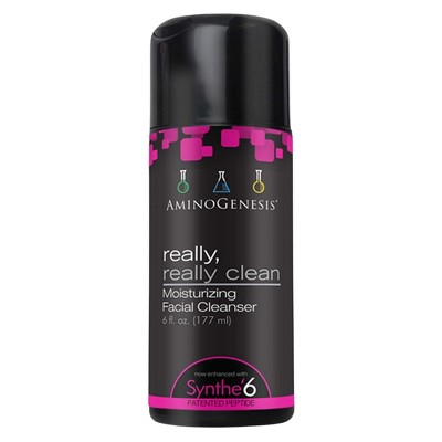 AminoGenesis Really, Really Clean Moisturizing Facial Cleanser | Ultra Beautifying Cleanser | Youthful Skin | - (6 oz)