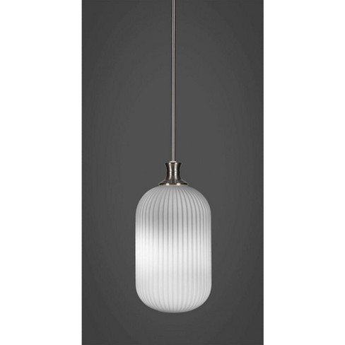 Toltec Lighting Carina 1 - Light Pendant , Brushed Nickel With 8.25 Opal  Frosted Shade : Target