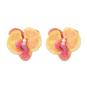 Unique Bargains Women's Phalaenopsis Faux Pearl Duckbill Clip 2 Pcs - 1 of 4