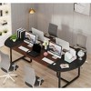 Gulches 70.86" Oval Executive Desk, Modern Computer Meeting Table for Home Office - 4 of 4