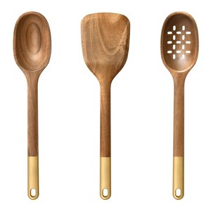 3-Piece Wood Kitchen Utensil Set - 1 of 4