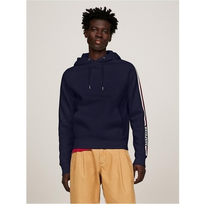 Tommy Hilfiger Mens Monotype Stripe Hoodie Sweatshirt