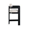 Meridian Furniture,Sacha Beige Linen Textured Fabric Stool - 4 of 4