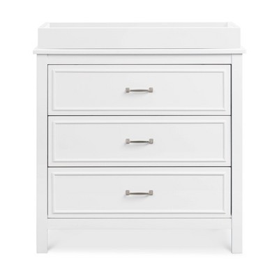 White Pinewood 3-Drawer Nursery Dresser