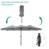 Sonkuki 15x9ft Double-Sided Patio Umbrella Aluminum with Large Canopy - 4 of 4