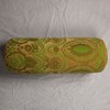 Storied Home Cotton Velvet Embroidered Bolster Pillow, Green - 3 of 4
