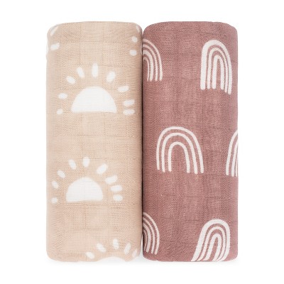 Muslin Swaddle Blankets Neutral Receiving Blanket For Boys And Girls By ...
